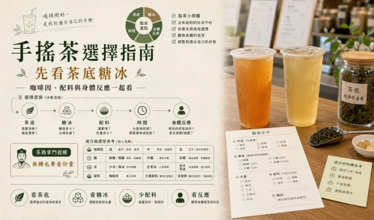 手搖茶也算喝茶嗎？先看茶底、糖冰、咖啡因與身體反應