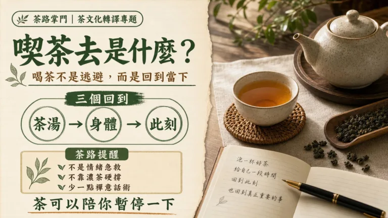 喫茶去是什麼？喝茶不是逃避，而是回到當下