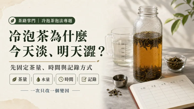 冷泡茶為什麼今天淡、明天澀？先固定茶量、時間與記錄方式