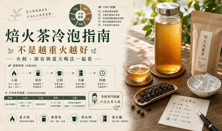 焙火茶冷泡會好喝嗎？火候、保存與夏天喝法一起看