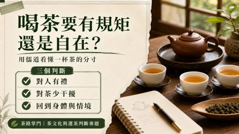 喝茶要有規矩還是自在？用儒道看懂一杯茶的分寸