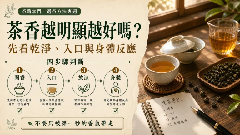茶香越明顯越好嗎？先看香氣乾淨、入口協調與身體反應