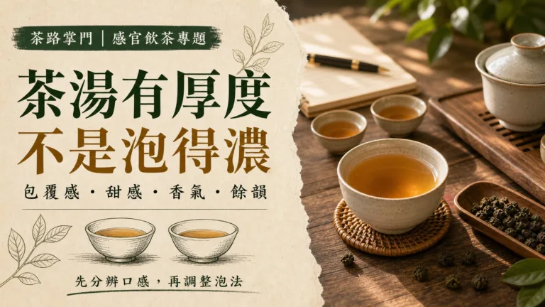 茶湯有厚度是什麼？不是泡得濃就叫做厚