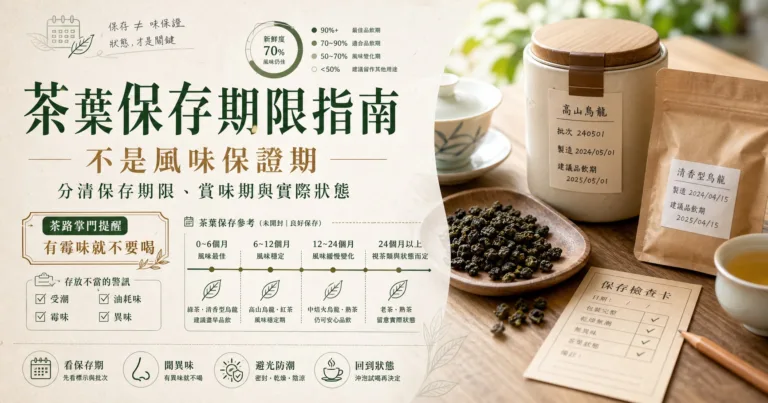 茶葉保存期限到了還能喝嗎？保存期限不是風味保證期
