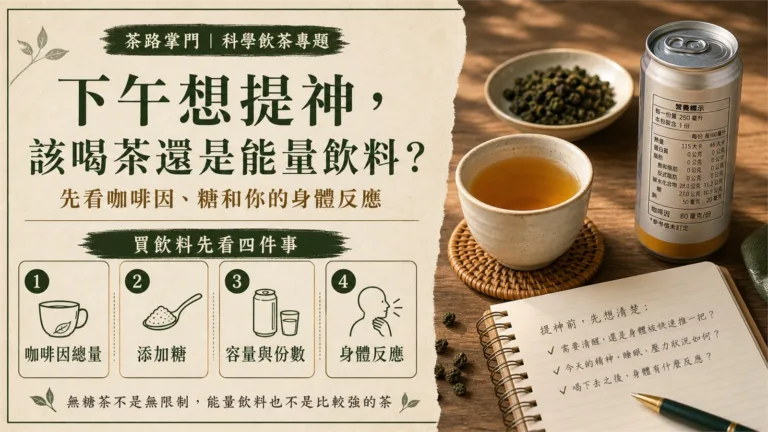 下午想提神，該喝茶還是能量飲料？先看咖啡因、糖和你的身體反應