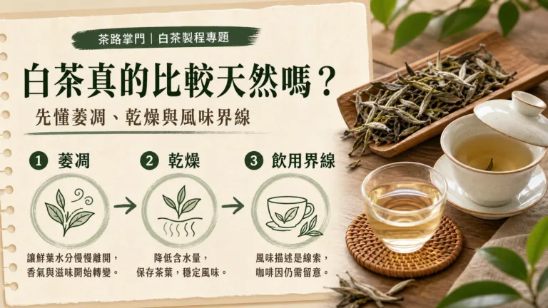 白茶真的比較天然嗎？先懂萎凋、乾燥與風味說法的界線