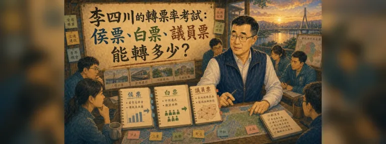 李四川能接到侯友宜、黃國昌的票嗎？藍白合轉票率解析