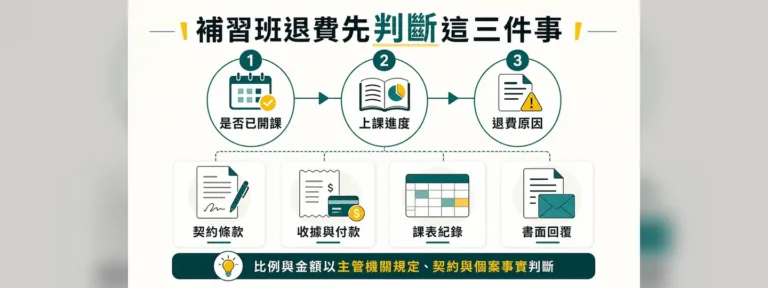 補習班、語言課、才藝班退費怎麼算？開課前後差很多