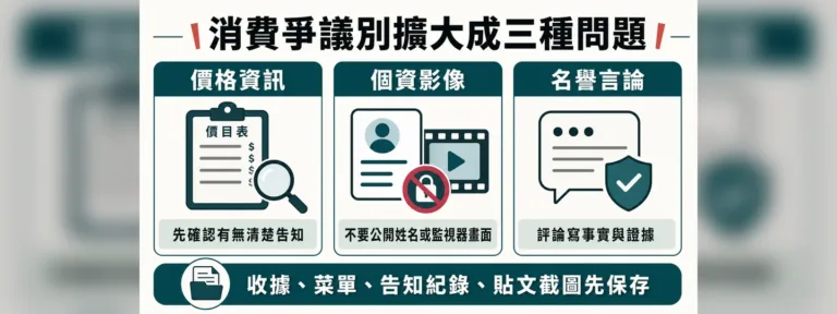 店家未明碼標價還公布客人監視器畫面，消費糾紛會變什麼問題？