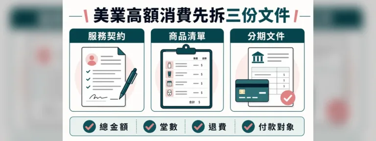 美業高額消費、資融分期與家人陪同：簽約前先看付款對象