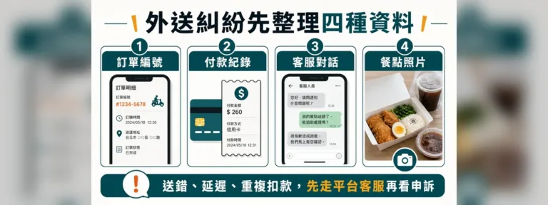 外送平台送錯餐、延遲、重複扣款，可以找消保官嗎？