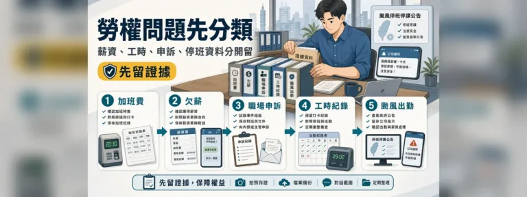 勞權、薪資與工時自保指南：加班費、欠薪、霸凌、颱風假一次看