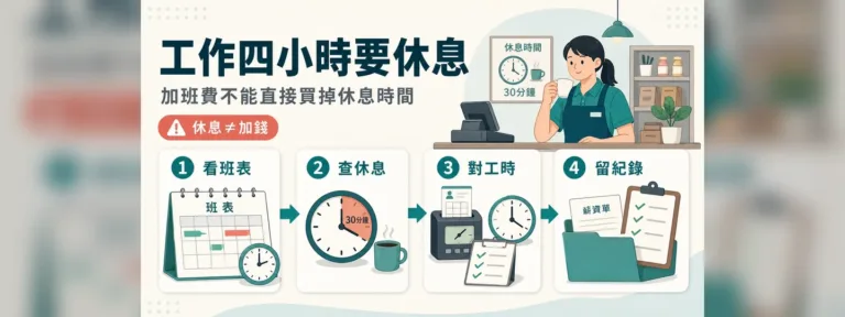 工作四小時要休息三十分鐘，能不能用加班費買掉？