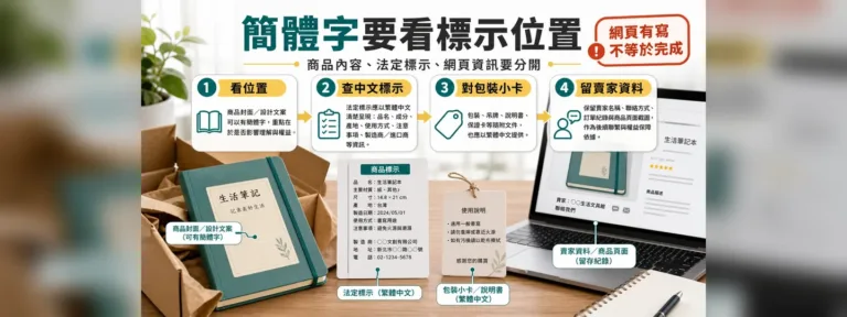 網購商品只有簡體字標示可以賣嗎？