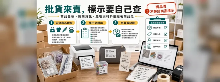 淘寶批貨到台灣賣，賣家要自己做商品標示嗎？