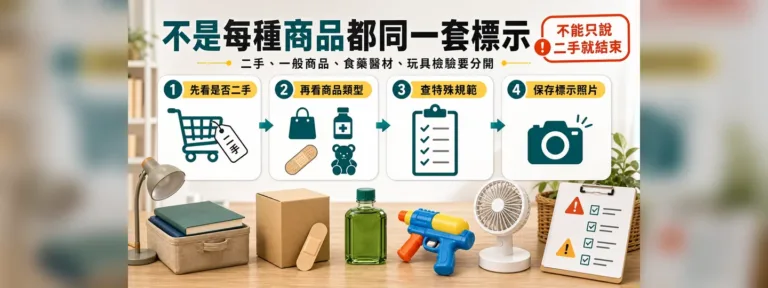 二手商品也要商品標示嗎？OK 繃、綠油精、玩具警語一次分清