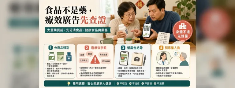保健食品廣告說有療效可以相信嗎？長輩買一堆前先看這篇