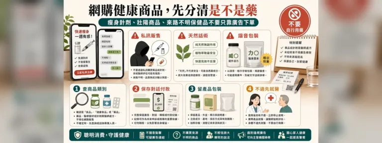 瘦瘦針、壯陽藥、來路不明保健食品：哪些不能在網路亂買？