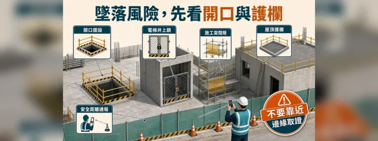 工地墜落為什麼常見？高處作業、護欄、電梯井要注意什麼