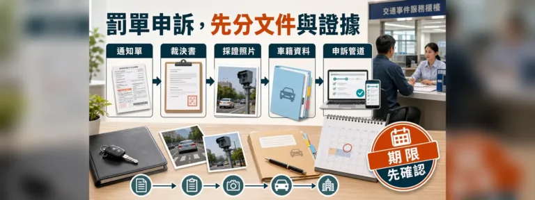 交通罰單申訴與證據指南：車牌冒用、測速、扣牌一次看