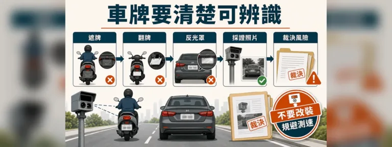 遮牌、翻牌、螢光劑真的能躲測速嗎？被抓到會更麻煩
