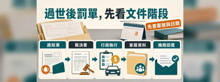 罰單可以繼承嗎？人過世後交通罰鍰怎麼處理