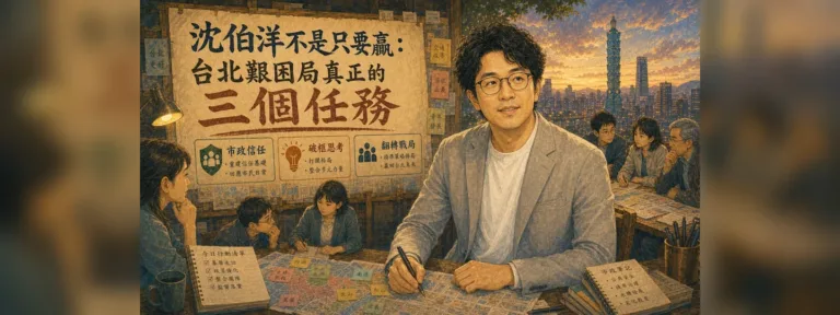 沈伯洋選台北市長要完成什麼？2026選戰的3個核心任務