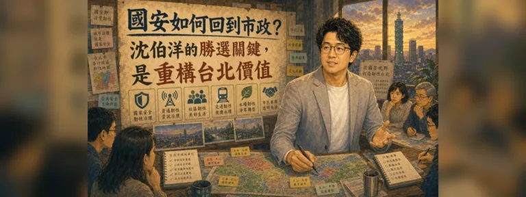 沈伯洋如何把國安轉成市政？2026台北市長勝選關鍵