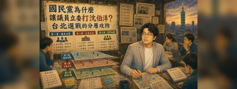 國民黨為何由議員、立委攻沈伯洋？台北選戰分層攻防解析