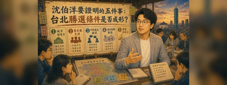 沈伯洋能贏台北嗎？2026市長選舉的5個勝選條件