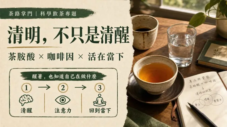 喝茶追求的清明，不只是清醒：先看茶胺酸、咖啡因與注意力