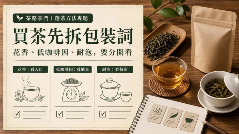 買茶看到花香、低咖啡因、耐泡，真的適合你嗎？先把三個包裝詞拆開