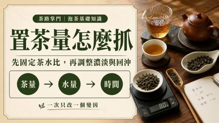置茶量怎麼抓？先固定茶水比，再調整濃淡與回沖