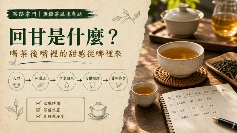 回甘是什麼？為什麼喝茶後嘴裡會有甜感