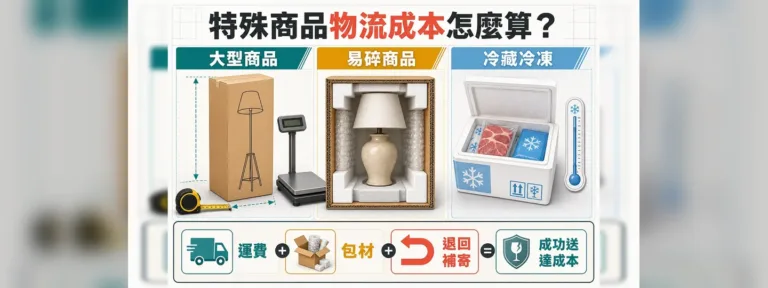 大型、易碎、冷藏商品物流成本怎麼算？先查材積、包材與退回