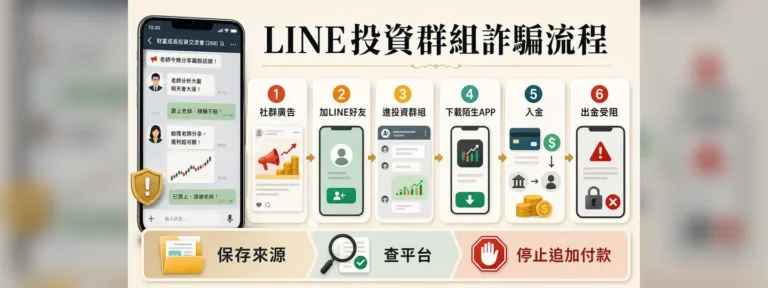 LINE投資群組詐騙怎麼運作？加好友、入群、入金到不能出金