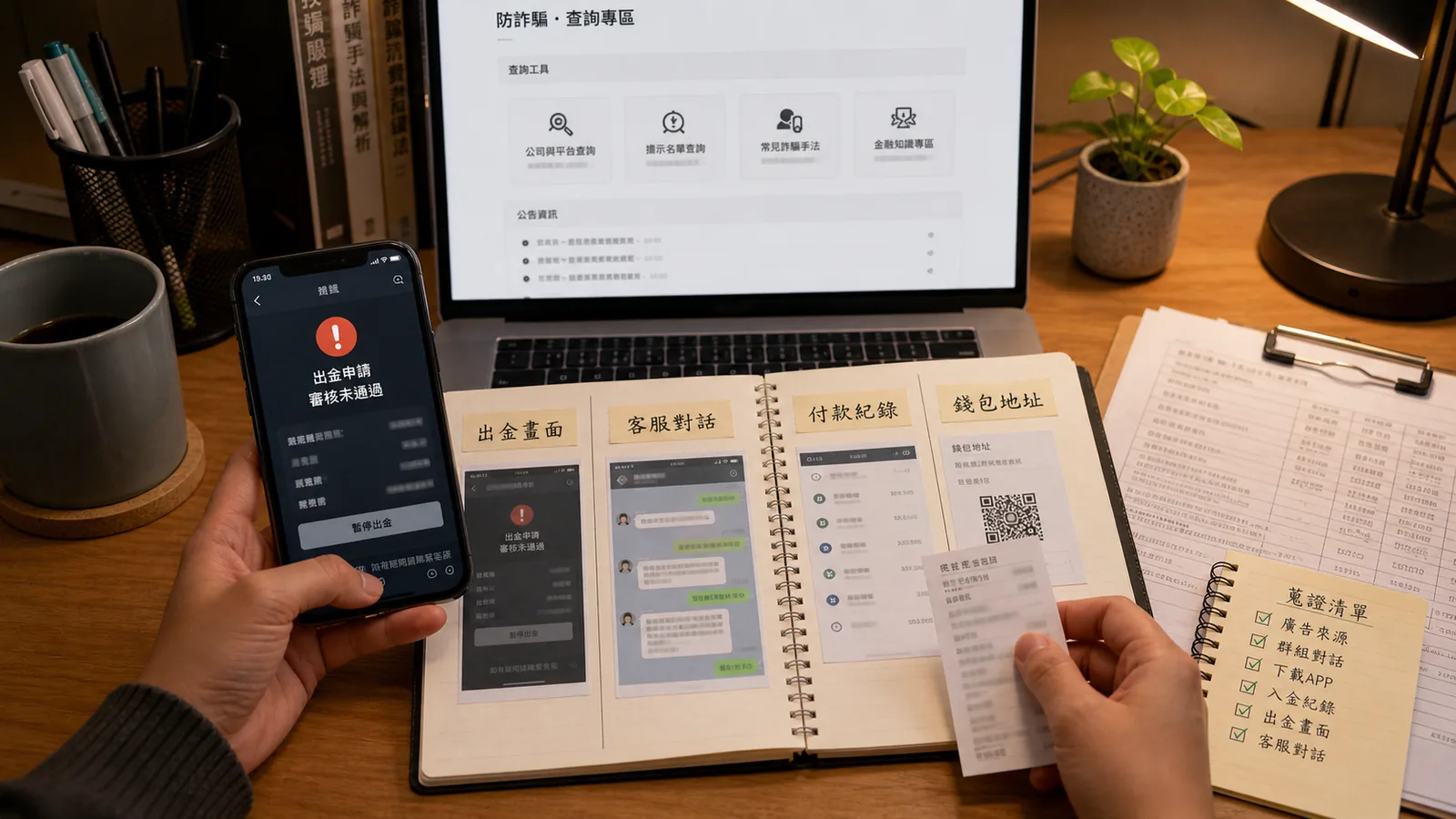 出金受阻資料整理情境