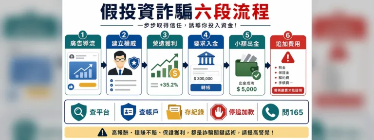 假投資詐騙手法有哪些？從名人廣告到小額出金