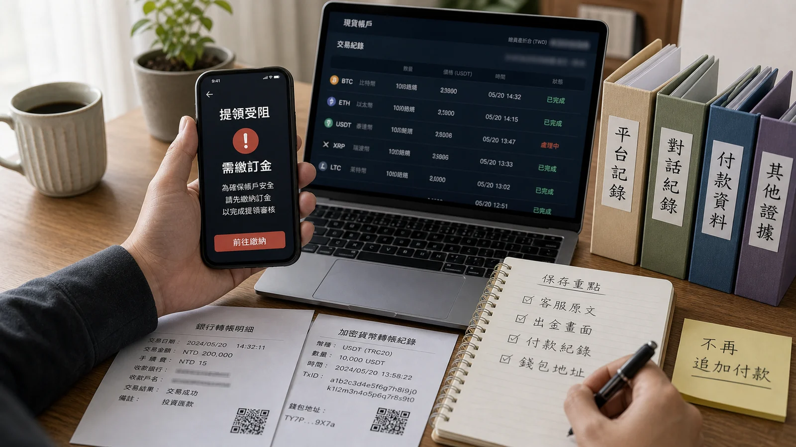 解凍金詐騙資料保存情境