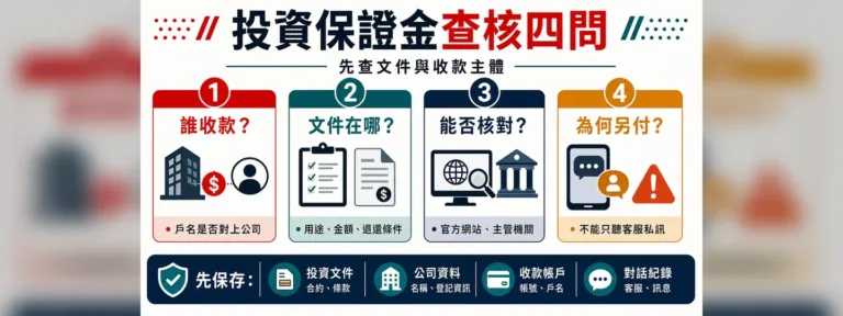 投資平台要求保證金是真的嗎？先查收款主體與正式文件