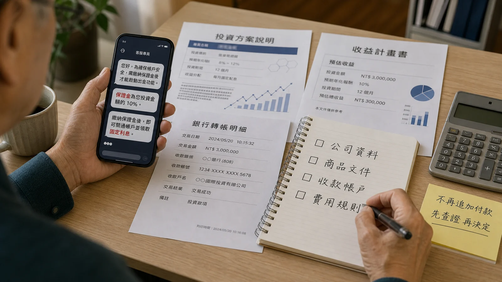 投資保證金資料查核情境