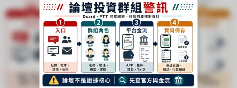 Dcard、PTT 上說的投資群組詐騙，現實中有哪些警訊？