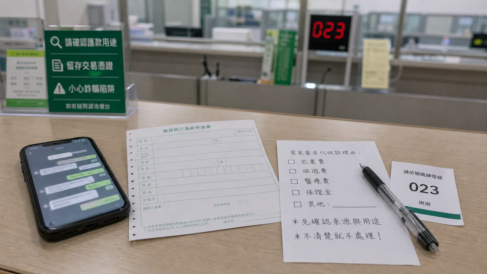 匯款前查證資料整理情境