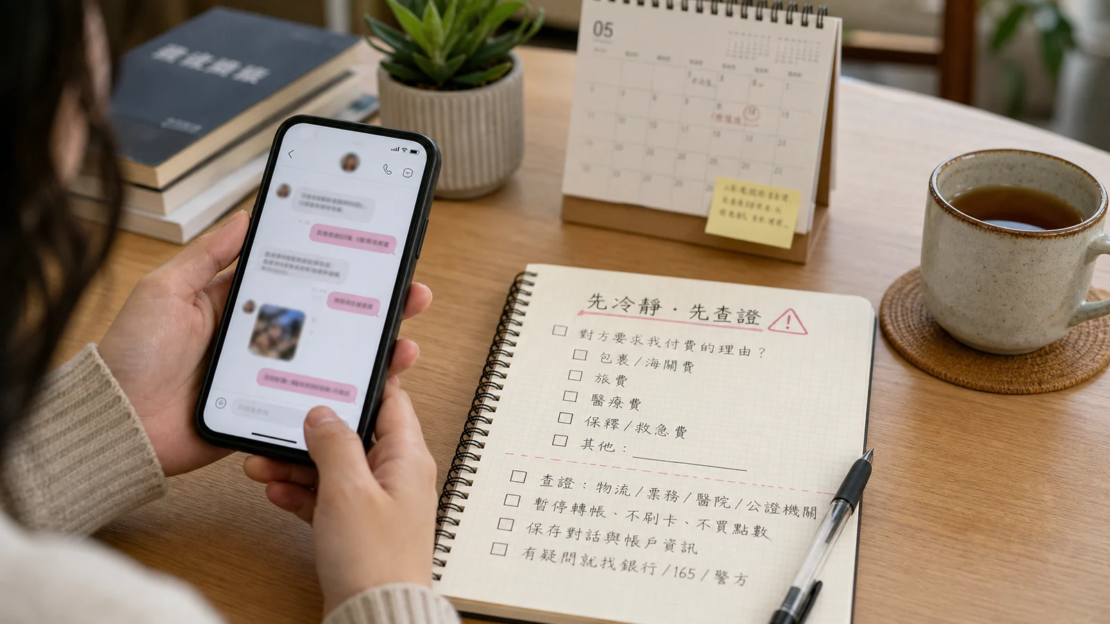 網路交友對話查證情境