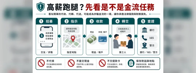 高薪跑腿、代領錢可以做嗎？先看金流風險