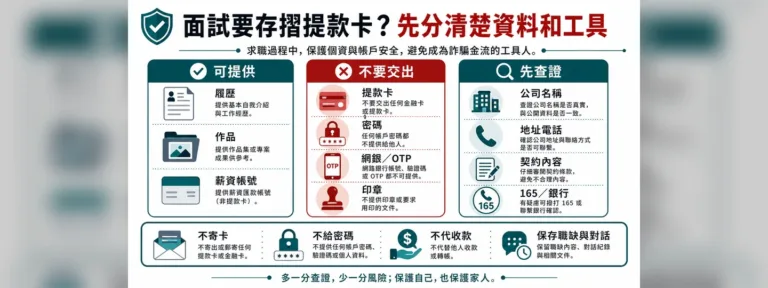 求職要求帶存摺、提款卡正常嗎？先看帳戶工具風險