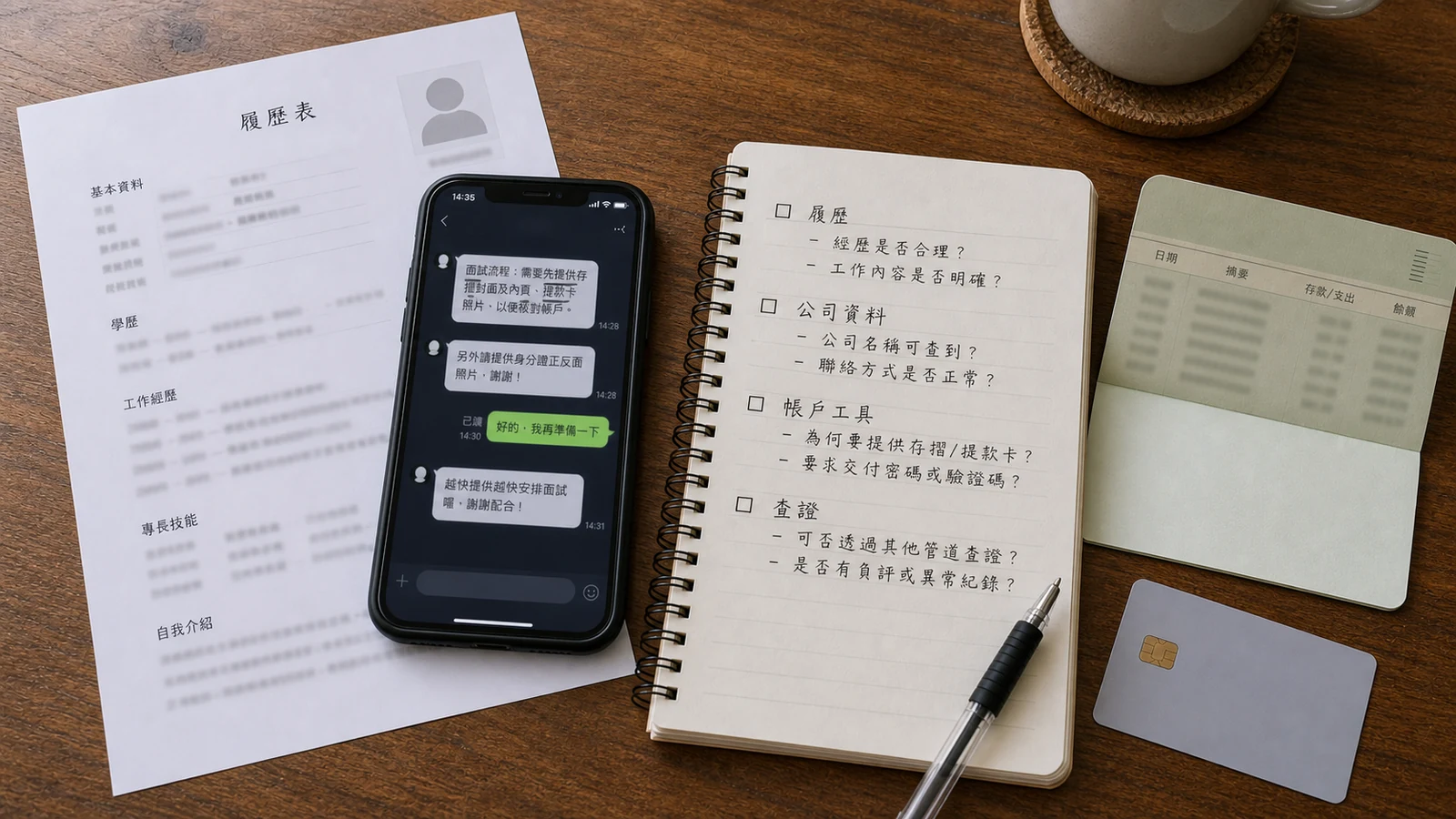求職資料與帳戶工具查核情境