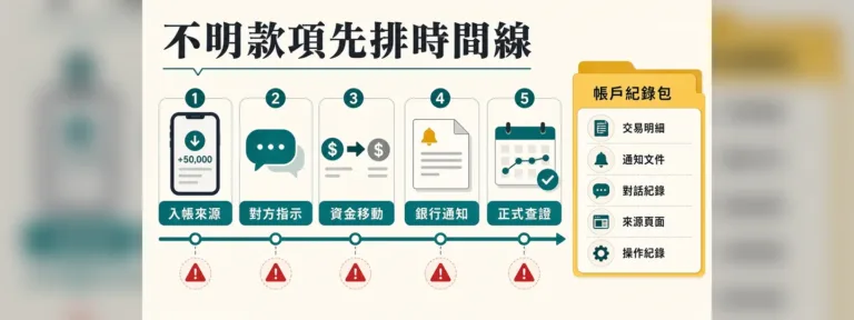 收到不明款項是不是詐騙？帳戶紀錄要先保存