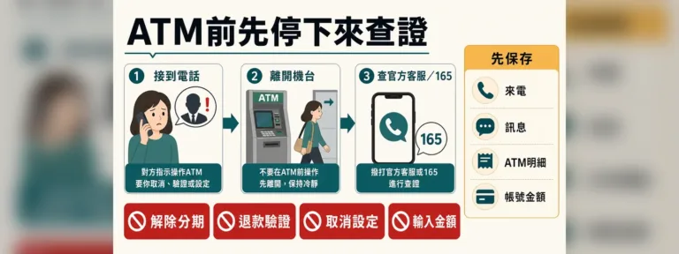 ATM詐騙怎麼判斷？叫你解除設定、操作轉帳都要停