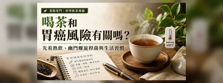 喝茶和胃癌風險有關嗎？先看熱飲、幽門螺旋桿菌與生活習慣